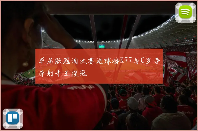 单届欧冠淘汰赛进球榜K77与C罗争夺射手王桂冠